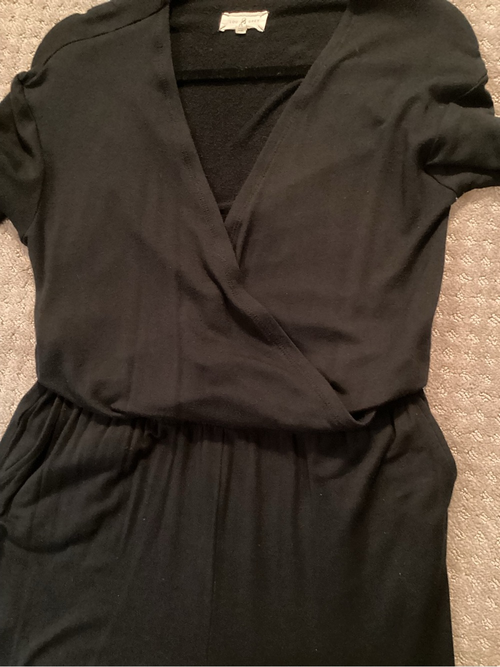 Lou&Grey Long-Sleeve Wrap/ Blouson top Jumpsuit,V neck, elastic waist,pockets, M - Picture 2 of 9